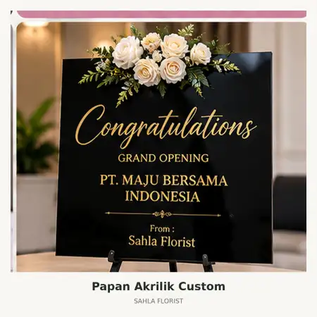 Papan Bunga Akrilik Mahakam Ulu